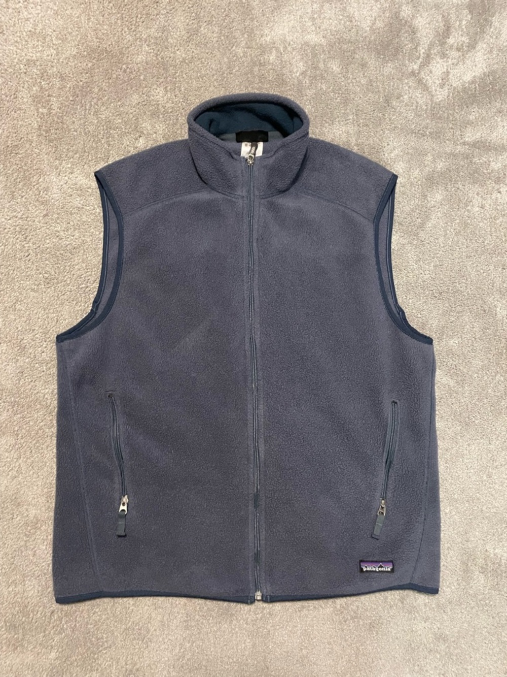 Patagonia Synchilla Fleece Vest Mens L Gray Full Zip Outdoor Gorpcore Hiking